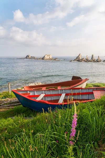 Deniz güzel manzara Asturias kıyılarında, İspanya 