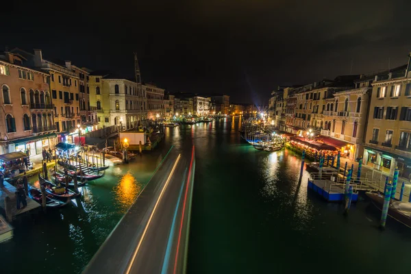 Venice canal at night, Venice, Italy