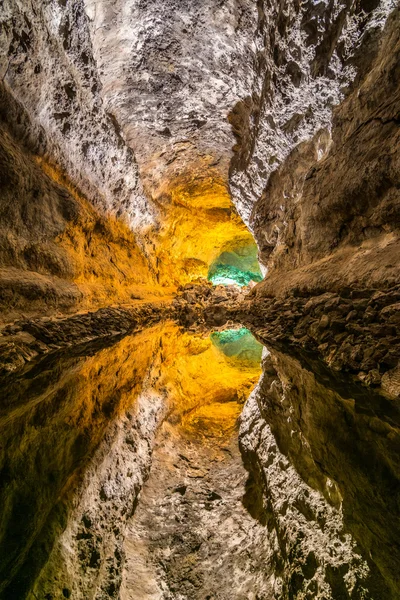 Yeşil mağara (Cueva de los Verdes) Lanzarote, Kanarya Adaları, İspanya'da