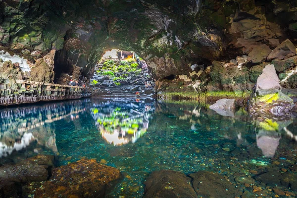 Güzel mağarada Jameos del Agua, Lanzarote, Kanarya Adaları, İspanya