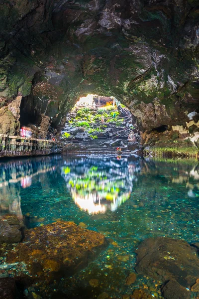 Beautiful cave in Jameos del Agua, Lanzarote, Canary Islands, Spain — Stock Photo, Image
