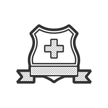  Ambulans sembolleri kalkan etiket tasarımı