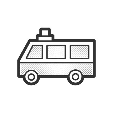 Van ambulans araba simgesi tasarım