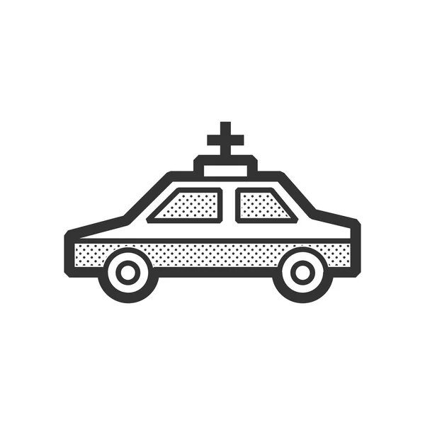 Salón coche ambulancia icono del coche — Vector de stock