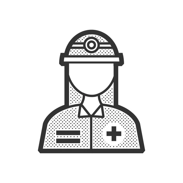 Räddningsarbetare, medicinsk avatar ikon design — Stock vektor