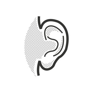 Tıbbi doktor kulak burun boğaz kulak simgesi