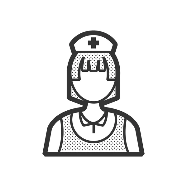 Sjuksköterska-ikonen, gamla kläder stil — Stock vektor