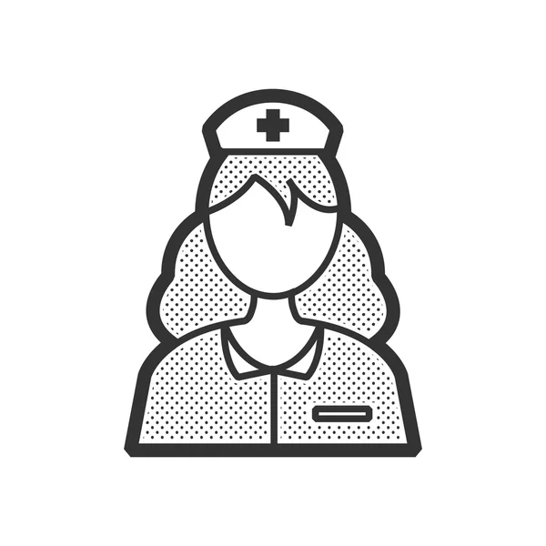 Design sjuksköterska avatar, ikon — Stock vektor