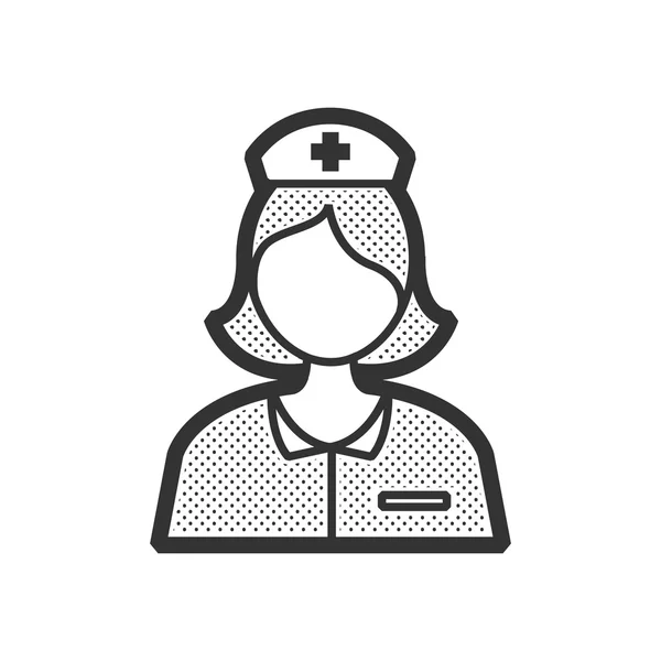 Krankenschwester Avatar, Icon Design Vektor — Stockvektor