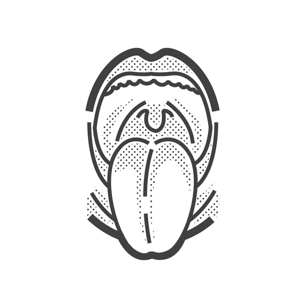 Tonsillitis, medische artsen Otolaryngology pictogram — Stockvector