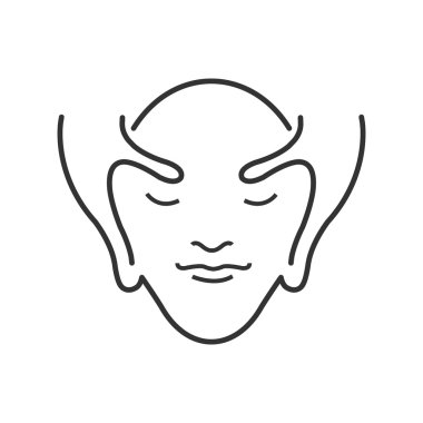 Satır simge stil, yüz masajı simgesi