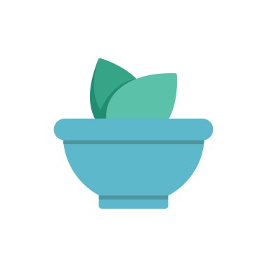 Düz simgesi fincan bitkisel simgesi