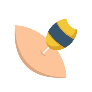 Düz simgesi arı sokması tedavisi simgesi