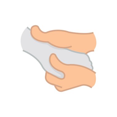   Düz simgesi masaj el alternatif tıp simgesi