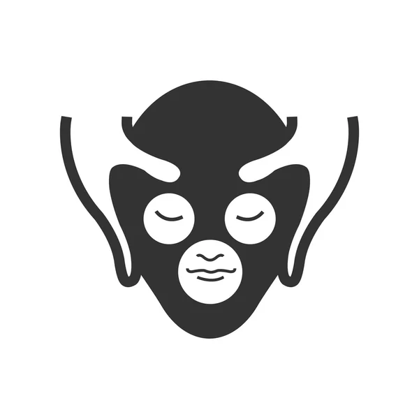 Odvážné ikonu obličejové masáže ikona — Stockový vektor