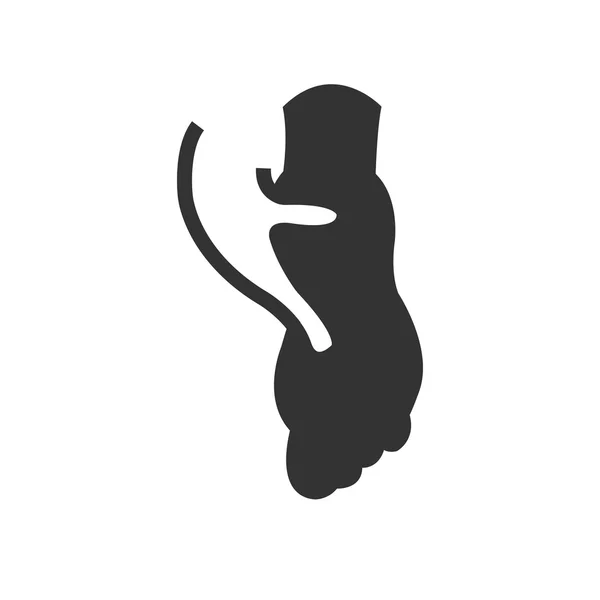 Icono en negrita diseño de masaje de pies, icono de cuidado de pies — Vector de stock