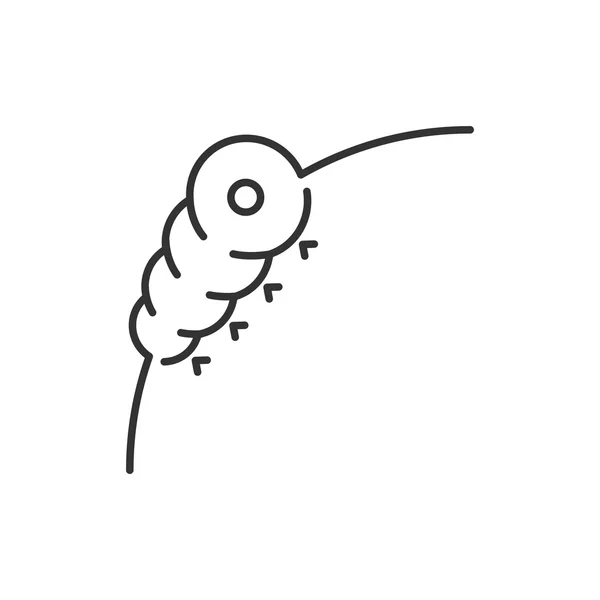 Pictogram lijnstijl, behandeling met worm-pictogram — Stockvector