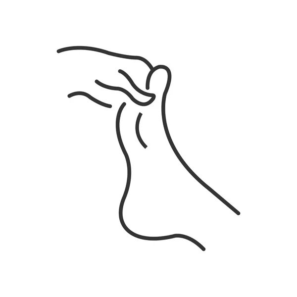 Pictogram lijnstijl, voetmassage pictogram — Stockvector