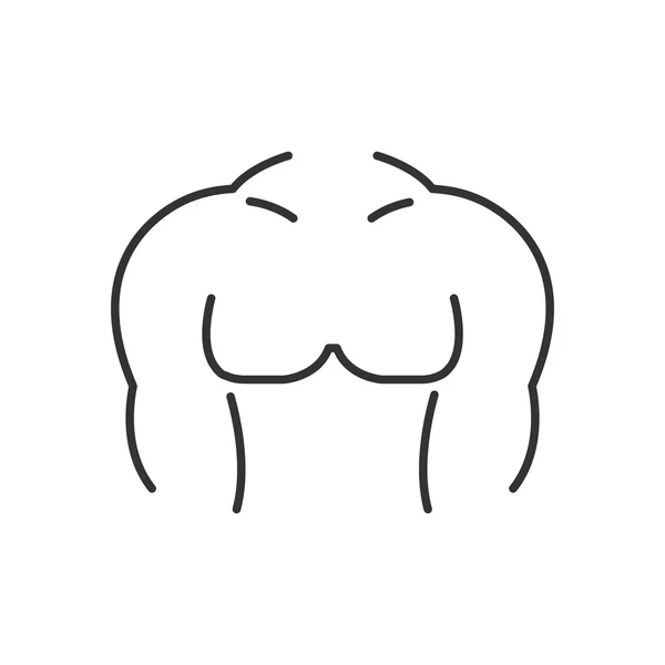 Estilo de icono de línea, diseño de icono de cuerpo masculino — Archivo Imágenes Vectoriales