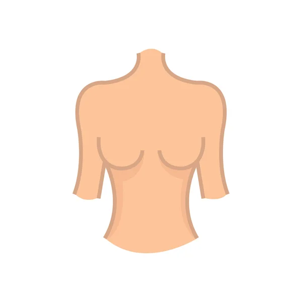 Icono plano mujer cuerpo icono — Archivo Imágenes Vectoriales