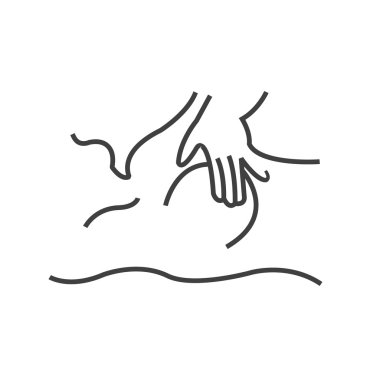 Simge meme kanseri onay satır, sırtüstü yalan