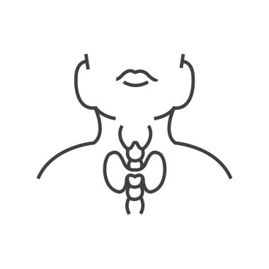 larynx, Medical Doctors Otolaryngology icon, line icon Style clipart