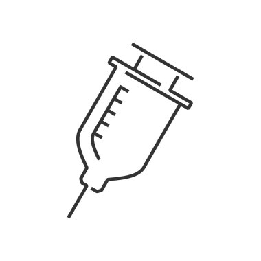 simge tıbbi aygıt simgesini, şırınga şirin tasarımı satır