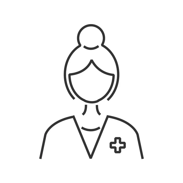 Linje-ikonen läkare avatar, bild profil — Stock vektor