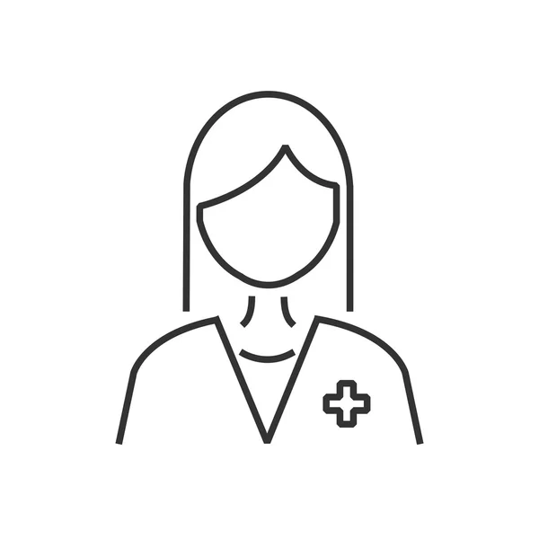 Sor ikon orvos avatar, kép profil — Stock Vector