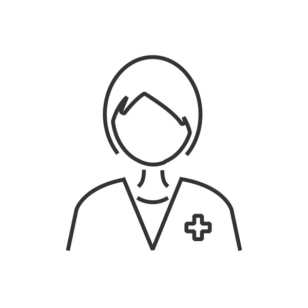 Linha ícone médico avatar, perfil de imagem — Vetor de Stock
