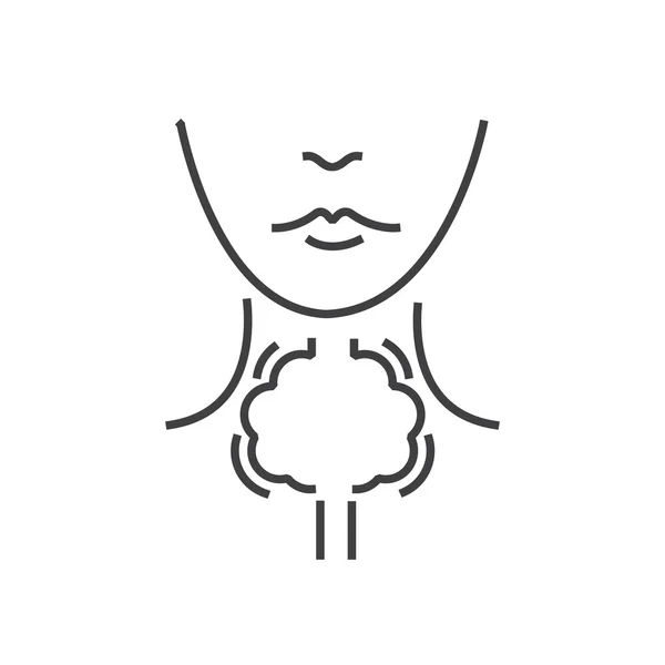 Pictogram Laryngeal kanker lijn — Stockvector