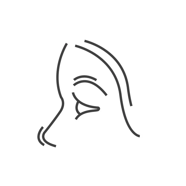 Nos, ikona medyczne lekarze otolaryngologii, linia ikona stylu — Wektor stockowy