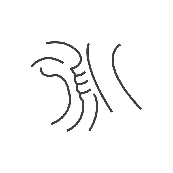 Keel, medische artsen Otolaryngology pictogram, pictogram stijl van de lijn — Stockvector