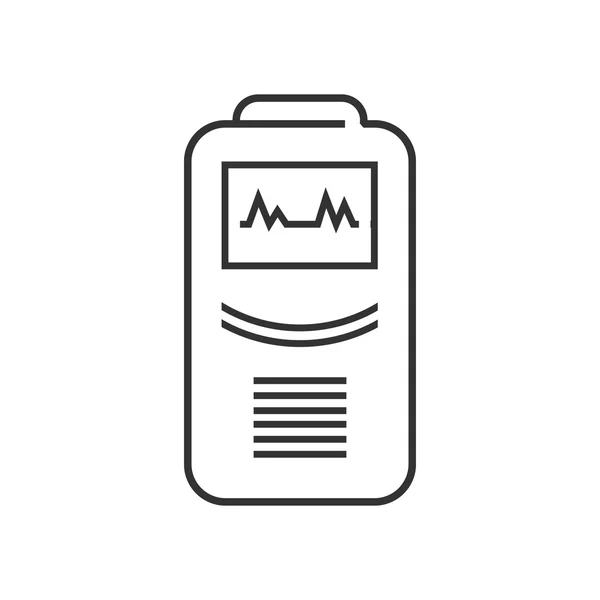 Ícone de linha Ícone de dispositivo médico, Cuidados de saúde portátil —  Vetores de Stock