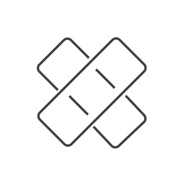 Rad ikoner medicinska apotekare, Bandage plåster ikonen — Stock vektor