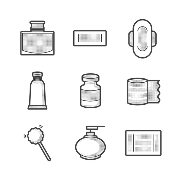 Medical Pharmacist, Basic equipment  Icons — Stock Vector