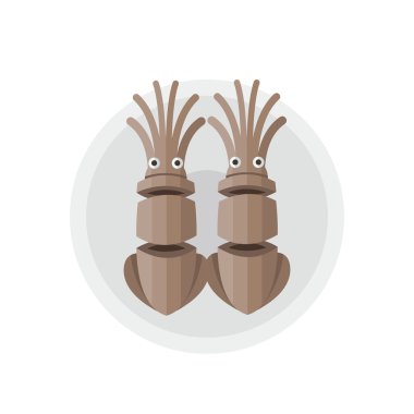 Brown kalamar yemek yemek