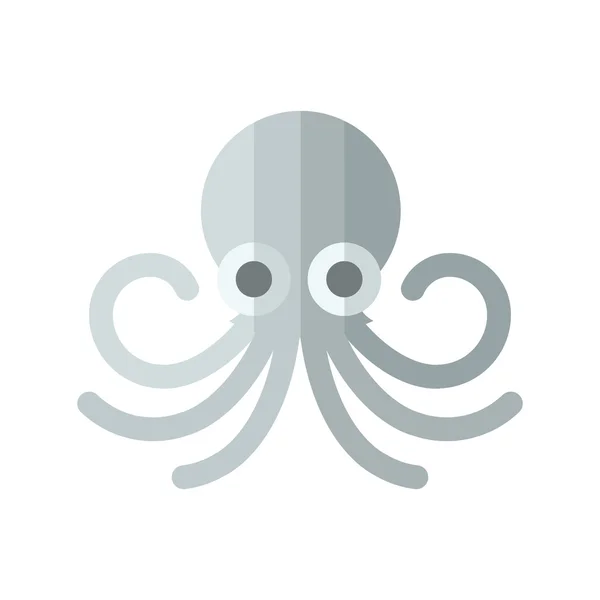 Diseño Calamar gris — Vector de stock