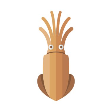 Kalamar karikatür vektör kahverengi