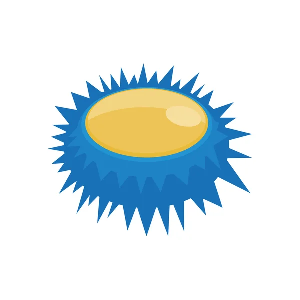 Ilustrace zblízka mořský ježek žlutý — Stockový vektor