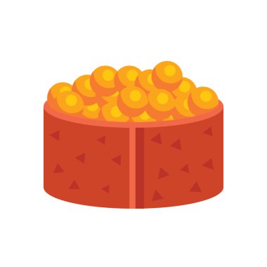 Sarı spawn suşi rulo 