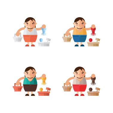 taze mavi squids alışveriş