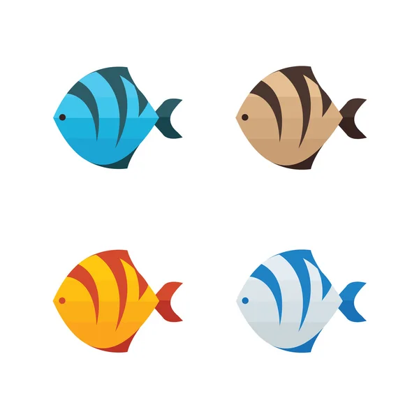 4 τα ψάρια τίγρη χρώμα — Διανυσματικό Αρχείο
