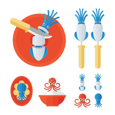 Kalamar gıda Infographic 