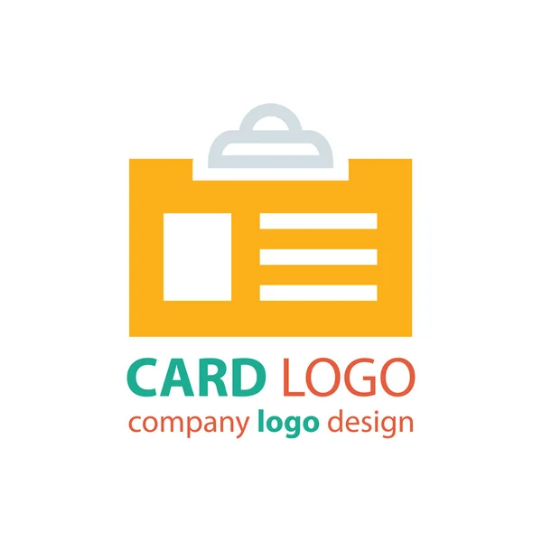 Cartão logotipo design cor de laranja —  Vetores de Stock