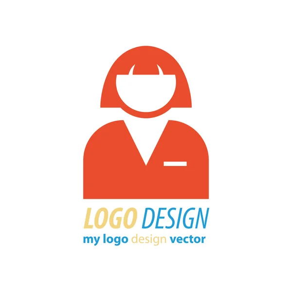 Negócio avatar logotipo cor de laranja —  Vetores de Stock