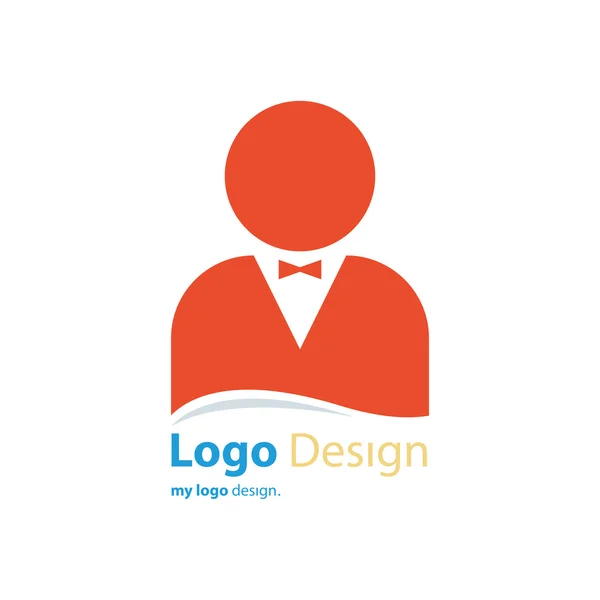 Entreprise avatar logo couleur orange — Image vectorielle