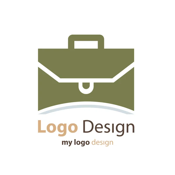 Design logo borsa colore marrone — Vettoriale Stock