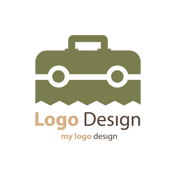 Logo design vector bag  brown color — Stock Vector