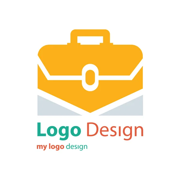 Vetor logotipo design saco cor de laranja —  Vetores de Stock